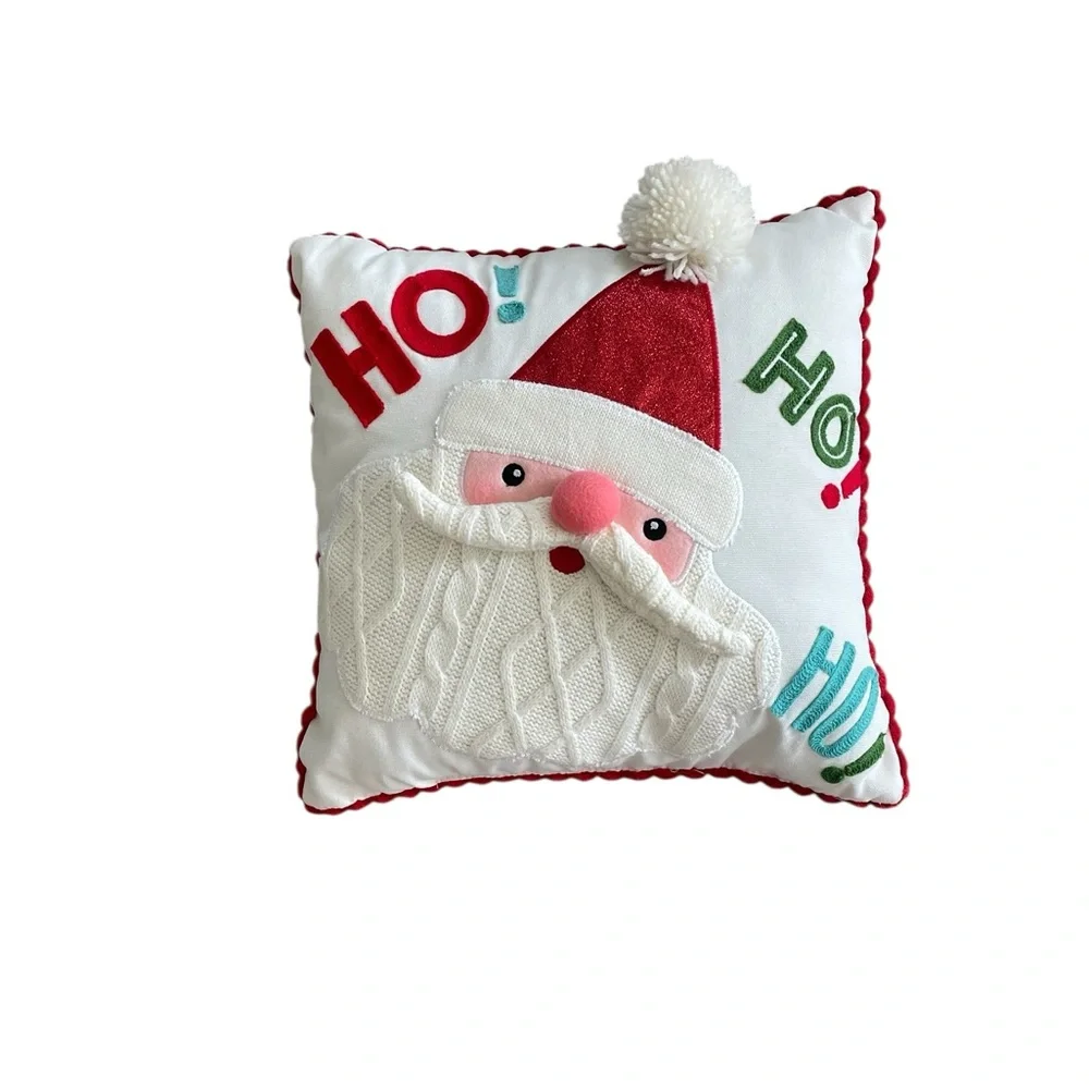 Festive Santa Claus Holiday Pillow
